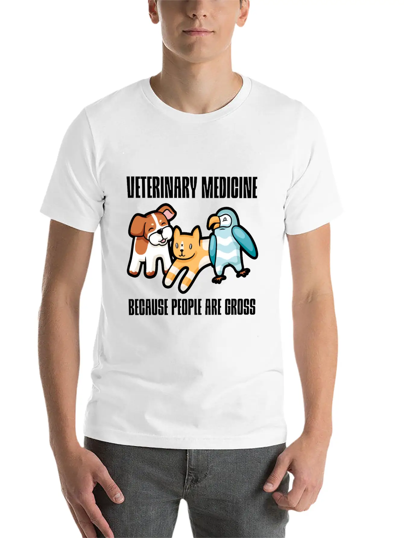 Veterinary Medicine Because People Are Gross 2 Essential Cotton Tee For Daily Outfits – Unisex Style