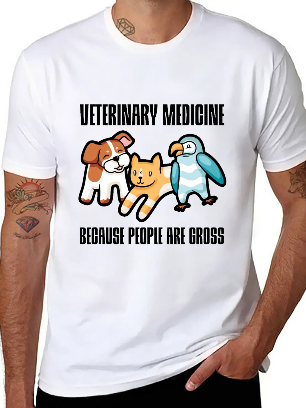 Veterinary Medicine Because People Are Gross 2 Essential Cotton Tee For Daily Outfits – Unisex Style