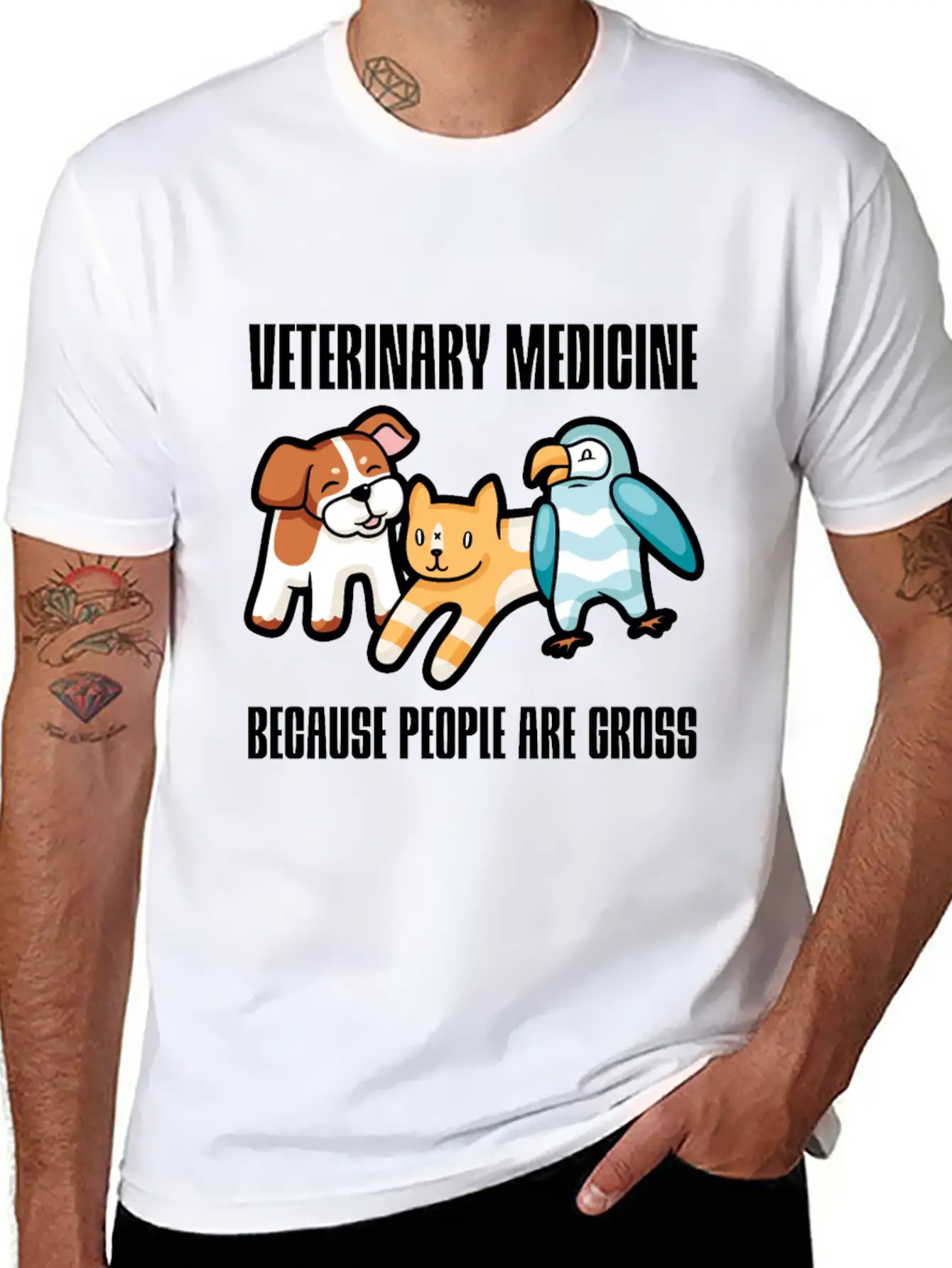 Veterinary Medicine Because People Are Gross 2 Essential Cotton Tee For Daily Outfits – Unisex Style