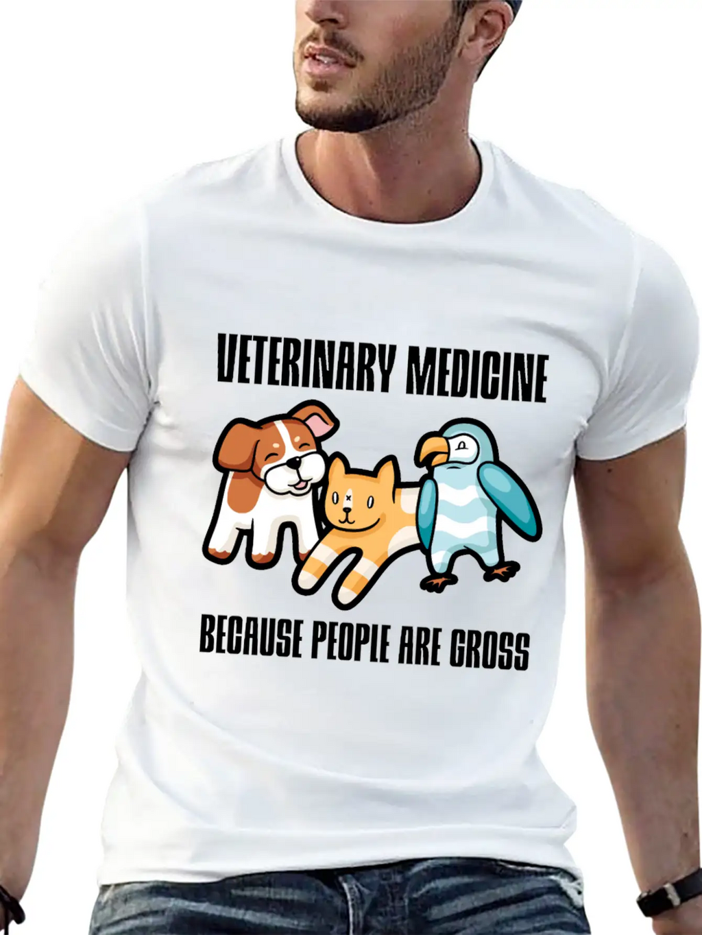Veterinary Medicine Because People Are Gross 2 Essential Cotton Tee For Daily Outfits – Unisex Style