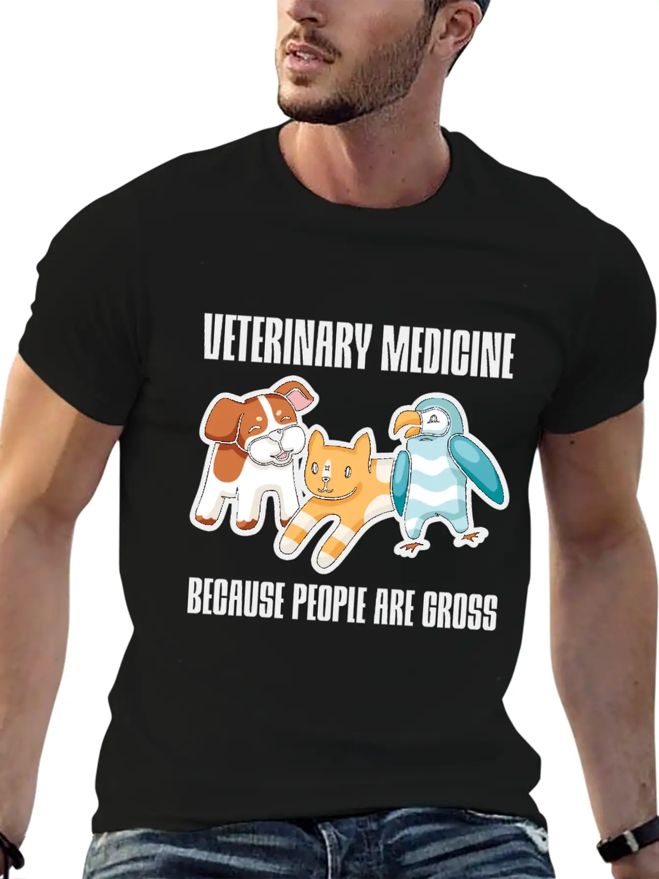 Veterinary Medicine Because People Are Gross 2 Essential Cotton Tee For Daily Outfits – Unisex Style