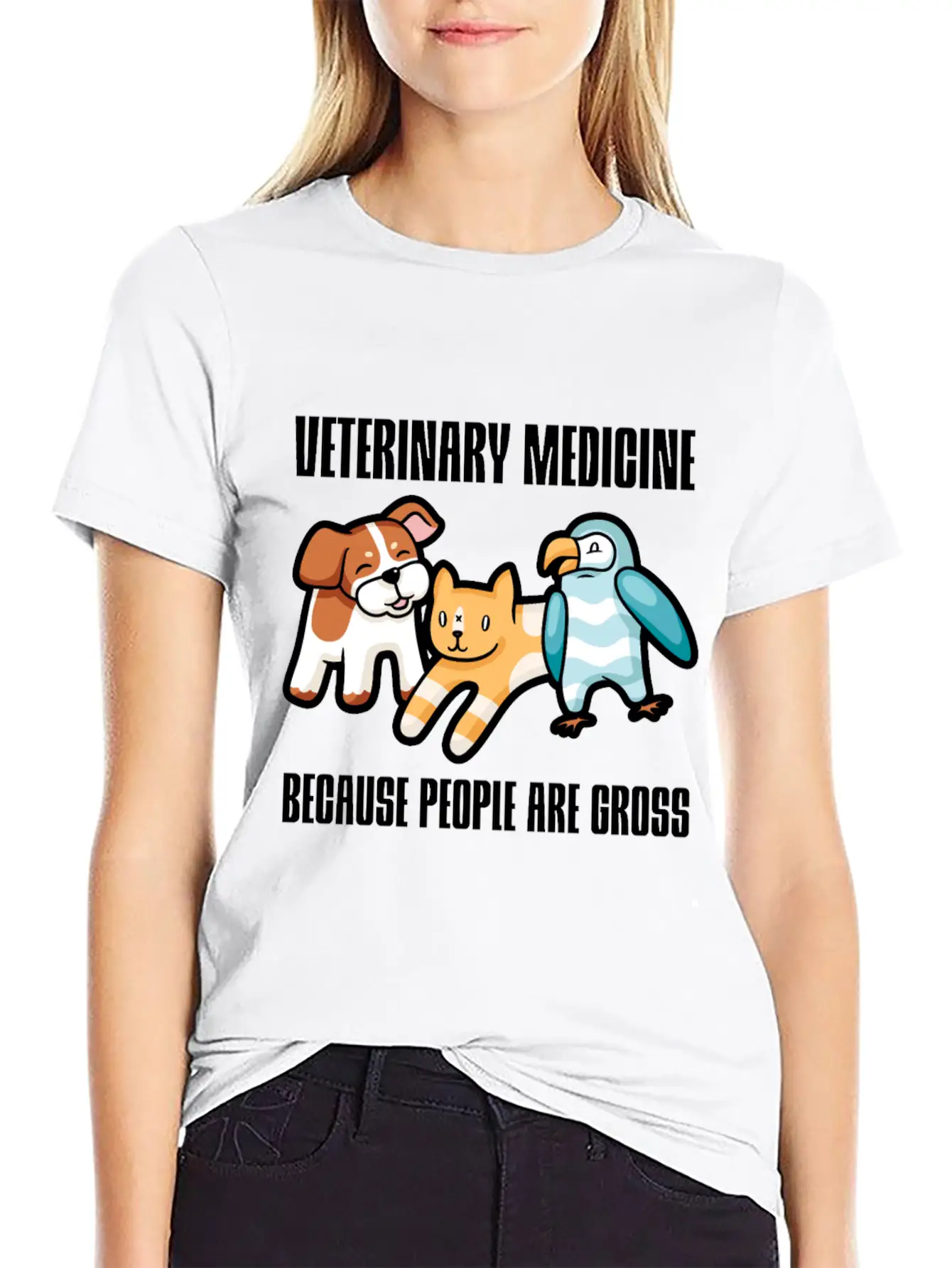 Veterinary Medicine Because People Are Gross 2 Essential Cotton Tee For Daily Outfits – Unisex Style