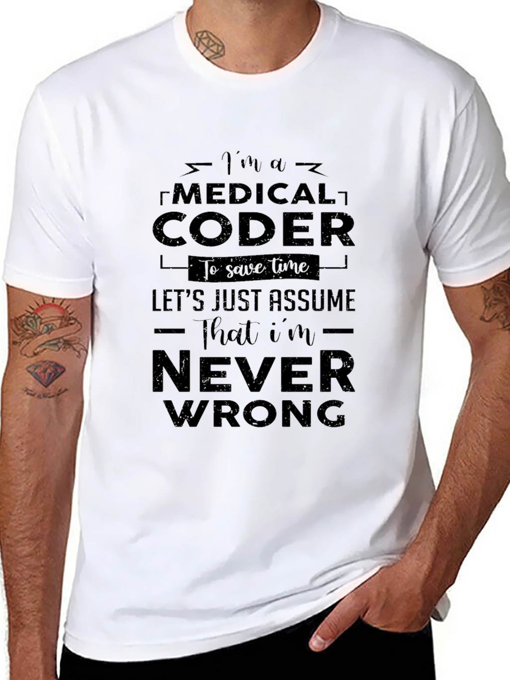 Medical Coder T-Shirt - Never Wrong Gift