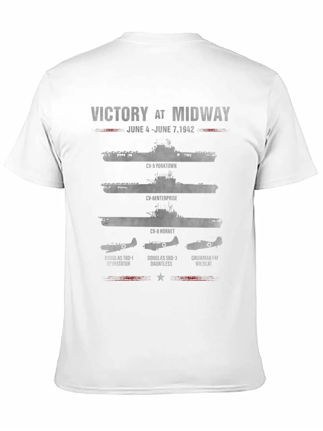Victory At Midway Battel World War 2 Unisex Short Sleeve Soft Cotton T-Shirt – Casual Everyday Wear