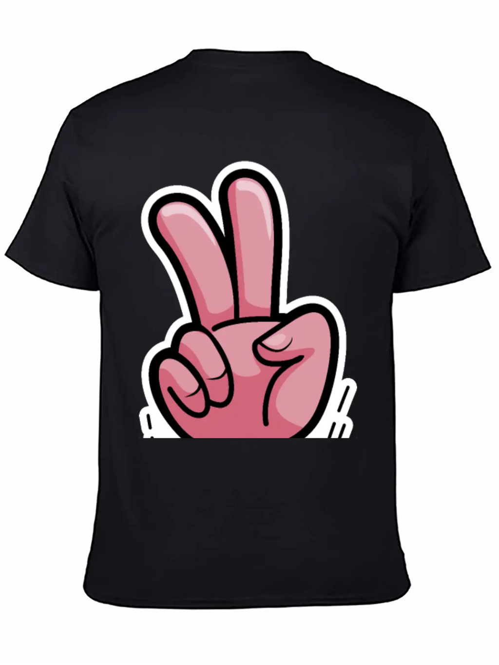 Victory Hand Symbol Breathable Soft Cotton T-Shirt – Timeless Casual Look