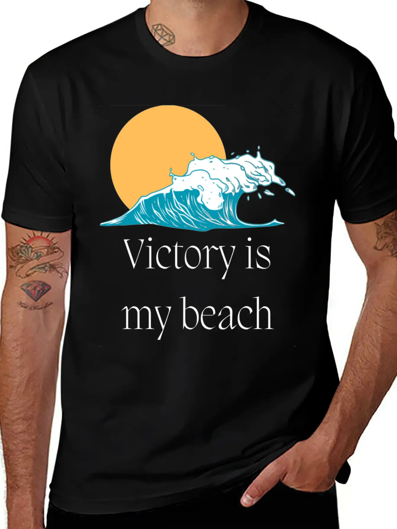 Victory Is My Beach Breathable Graphic T-Shirt – Perfect For Casual Days