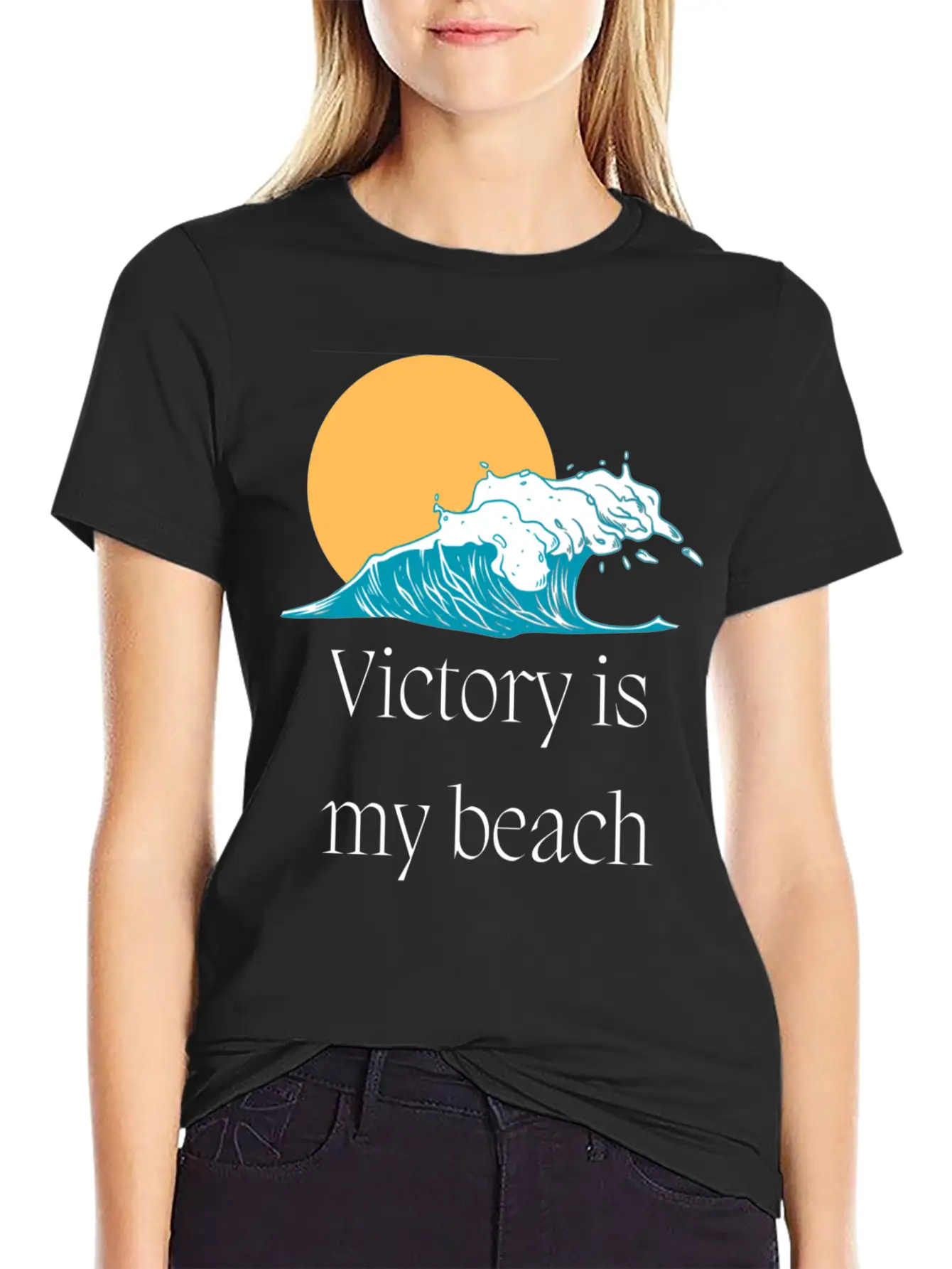 Victory Is My Beach Breathable Graphic T-Shirt – Perfect For Casual Days
