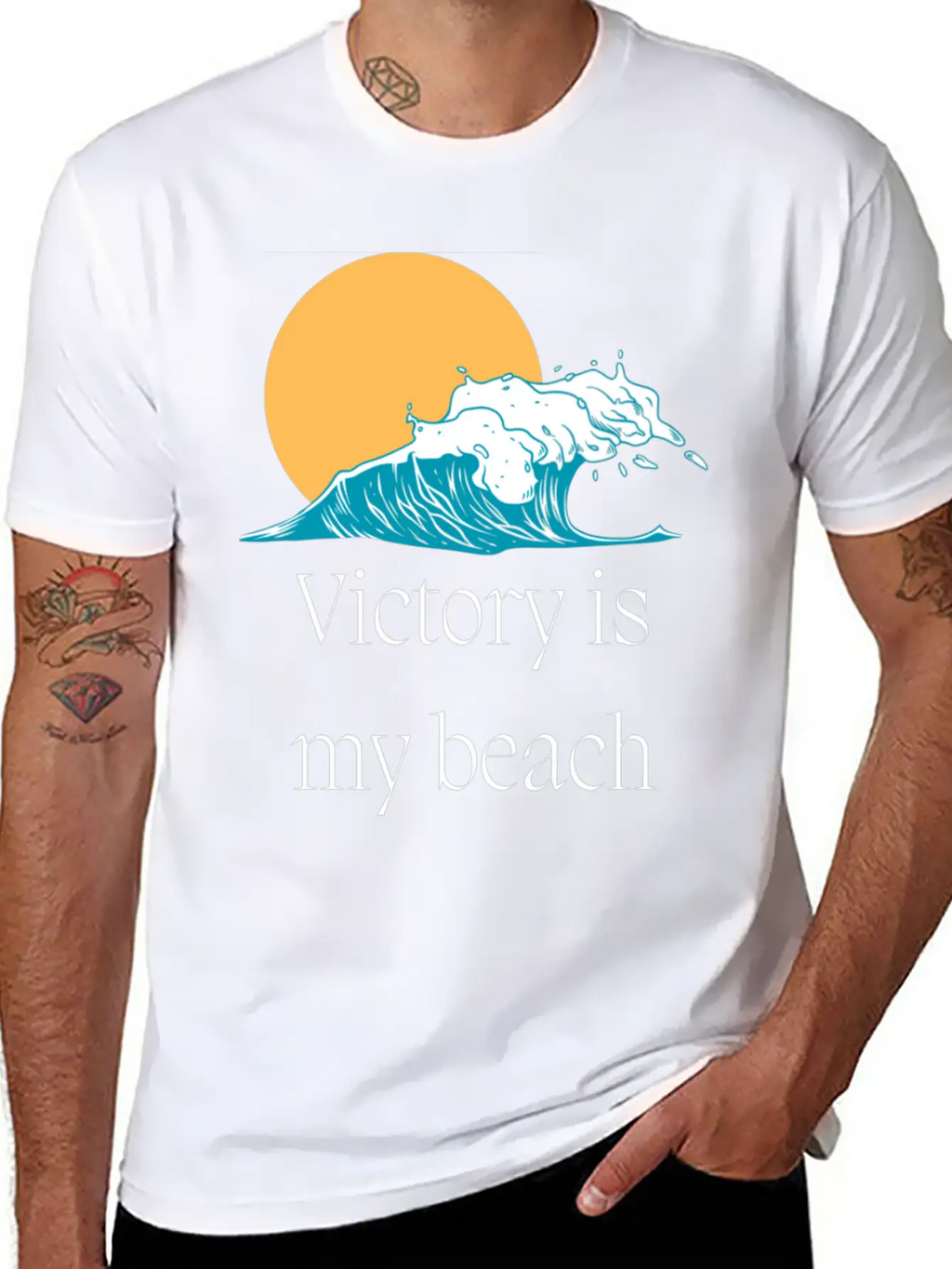 Victory Is My Beach Breathable Graphic T-Shirt – Perfect For Casual Days