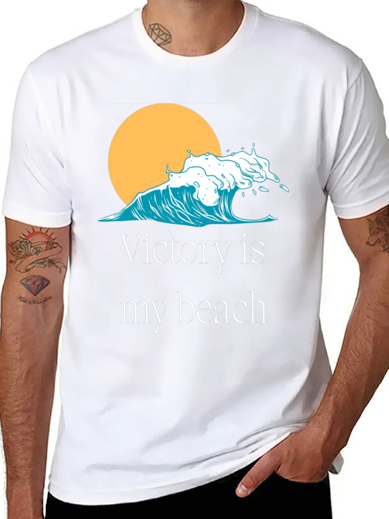 Victory Is My Beach Breathable Graphic T-Shirt – Perfect For Casual Days