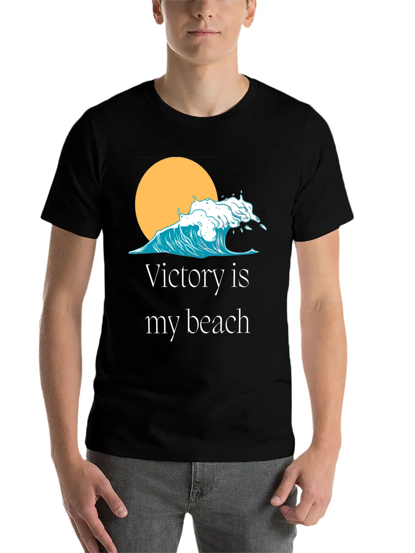 Victory Is My Beach Breathable Graphic T-Shirt – Perfect For Casual Days