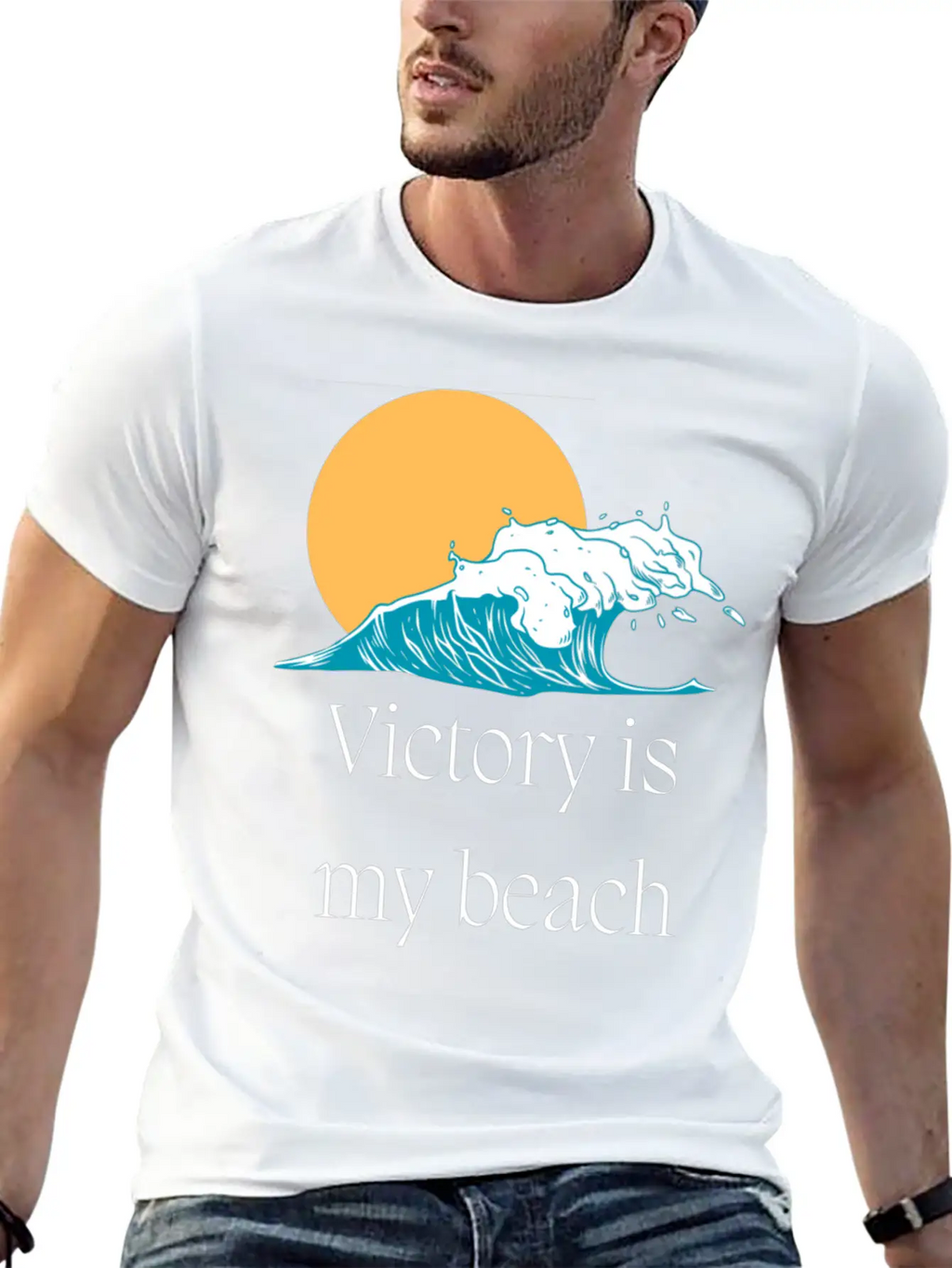Victory Is My Beach Breathable Graphic T-Shirt – Perfect For Casual Days