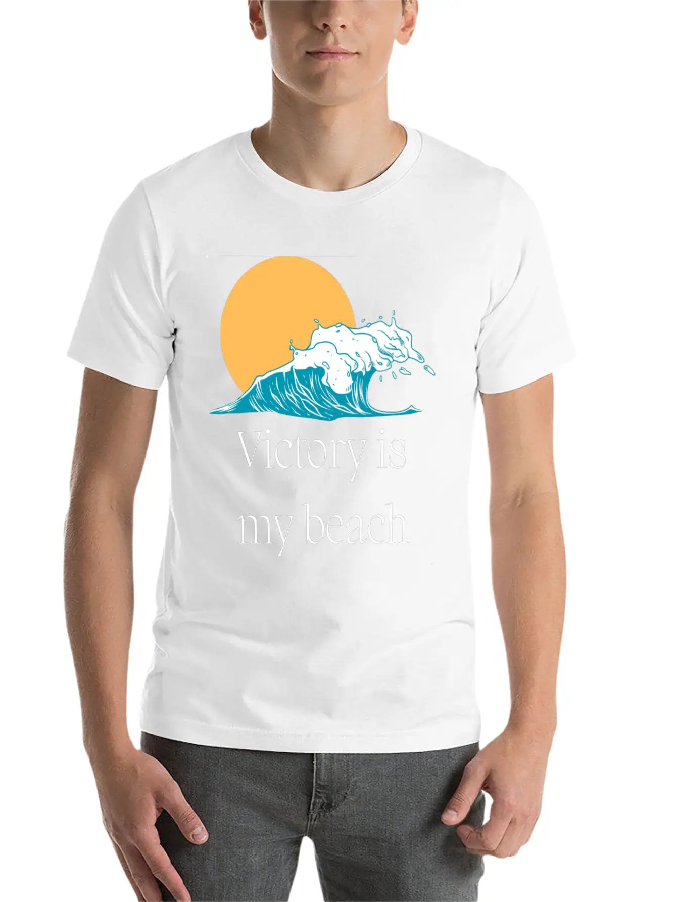 Victory Is My Beach Breathable Graphic T-Shirt – Perfect For Casual Days