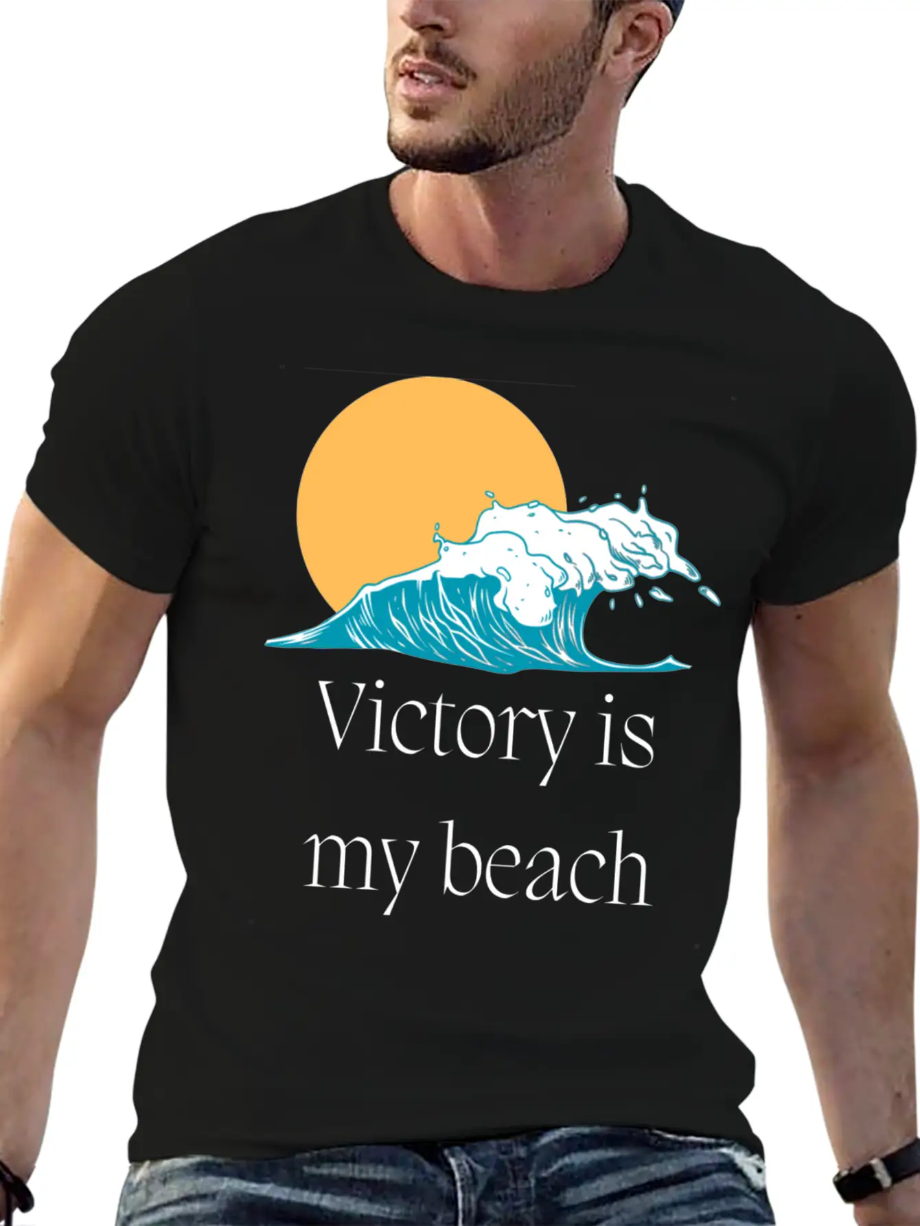Victory Is My Beach Breathable Graphic T-Shirt – Perfect For Casual Days