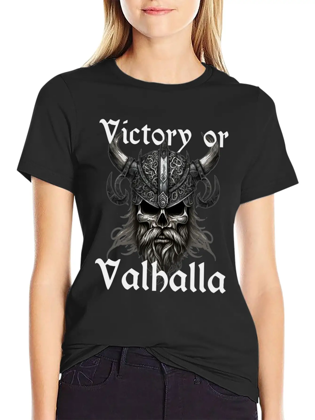 Victory Or Valhalla Unisex Short Sleeve Soft Cotton T-Shirt – Casual Everyday Wear