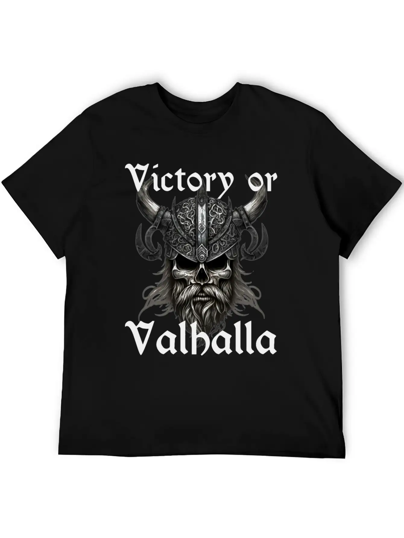 Victory Or Valhalla Unisex Short Sleeve Soft Cotton T-Shirt – Casual Everyday Wear