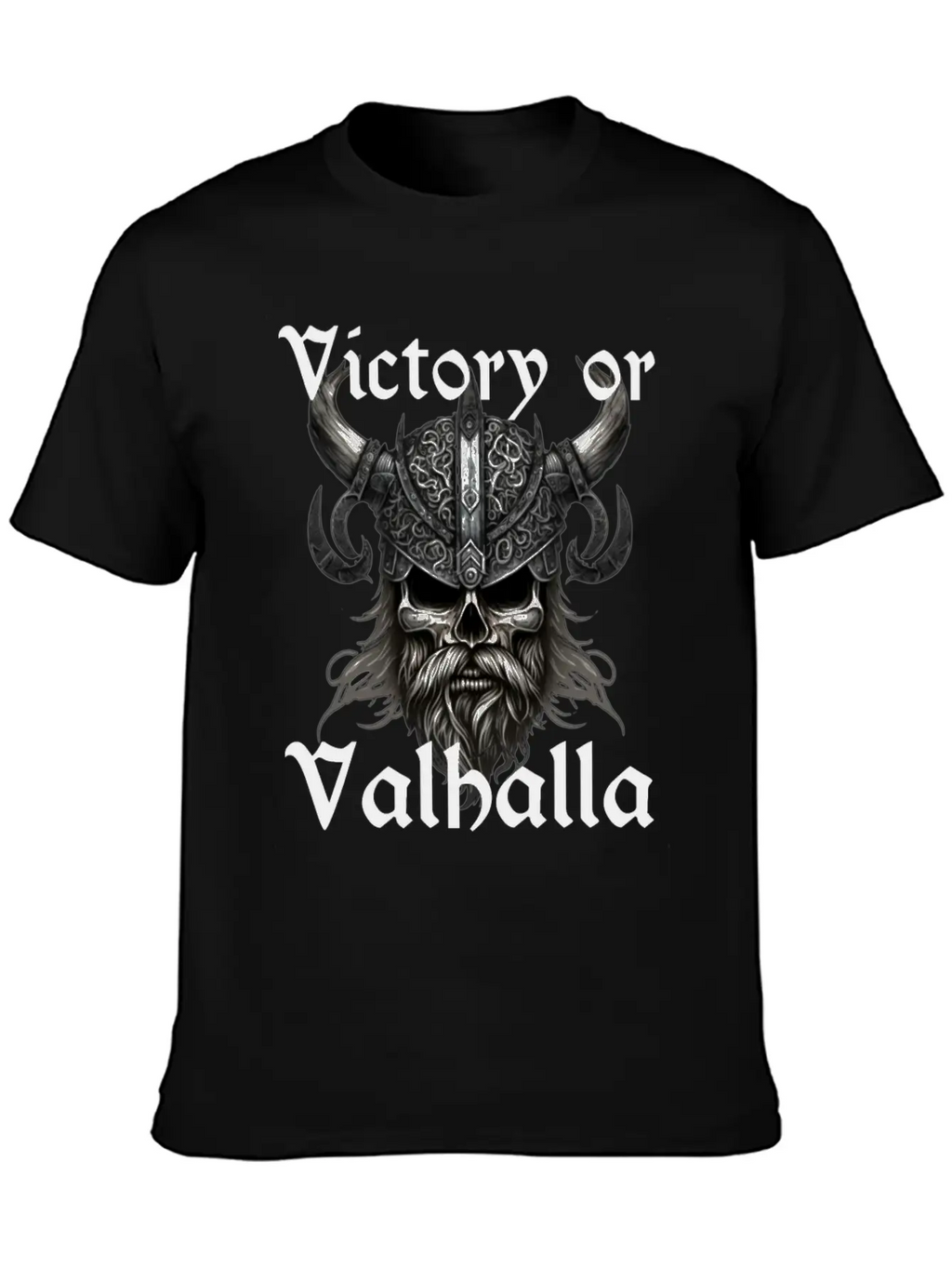 Victory Or Valhalla Unisex Short Sleeve Soft Cotton T-Shirt – Casual Everyday Wear
