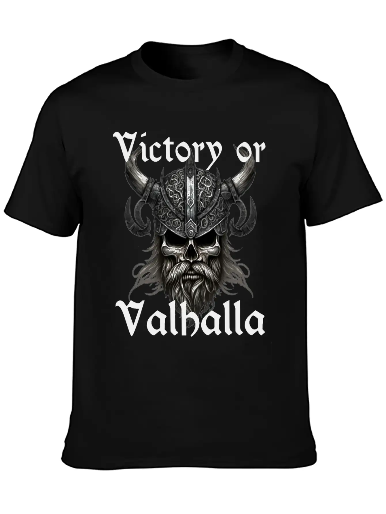 Victory Or Valhalla Unisex Short Sleeve Soft Cotton T-Shirt – Casual Everyday Wear