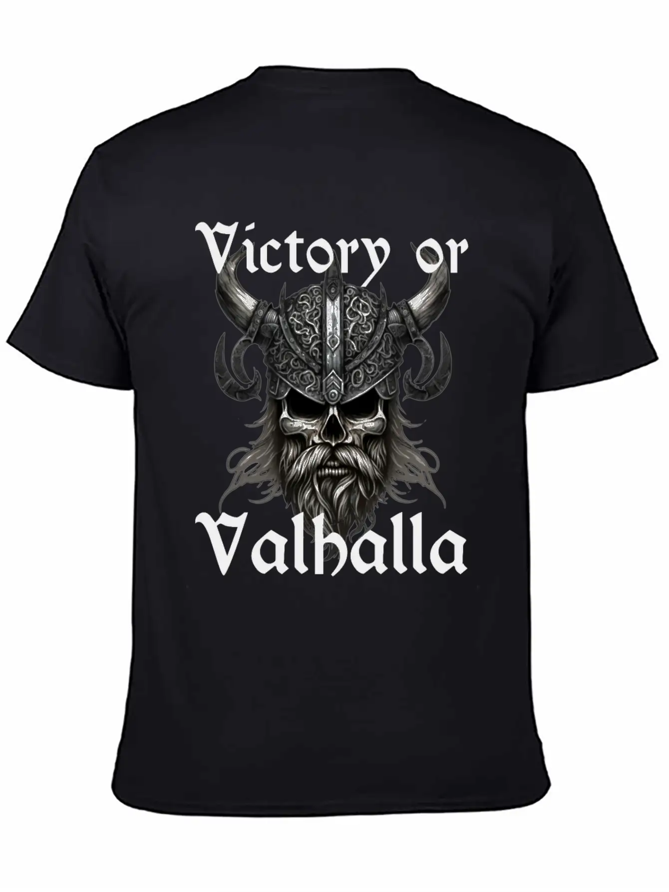 Victory Or Valhalla Unisex Short Sleeve Soft Cotton T-Shirt – Casual Everyday Wear