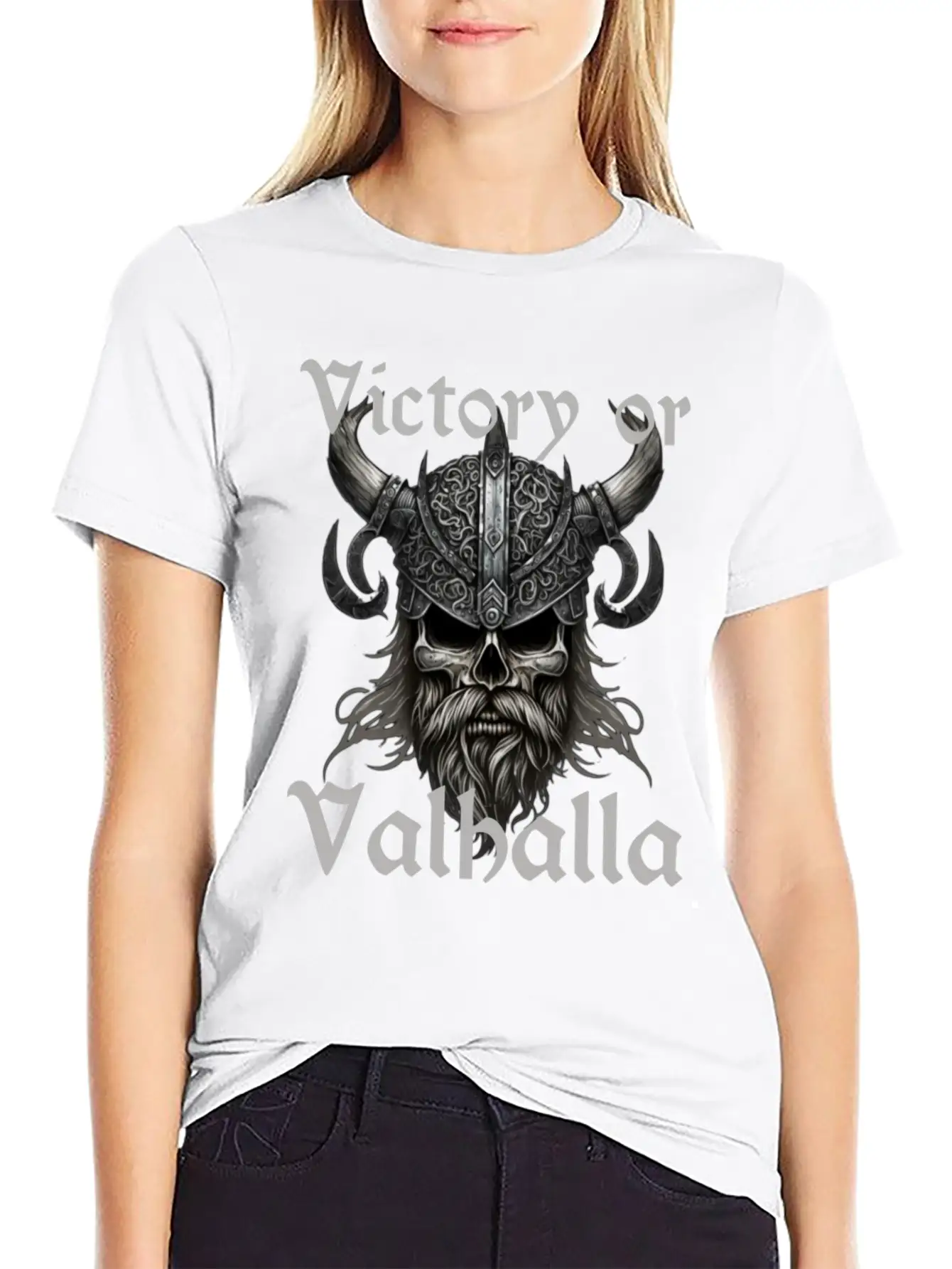 Victory Or Valhalla Unisex Short Sleeve Soft Cotton T-Shirt – Casual Everyday Wear