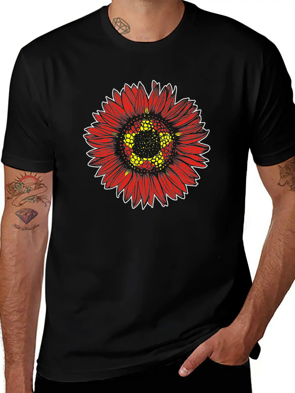 Vietnam Flag Sunflower Casual Graphic T-Shirt – Simple And Comfortable Daily Wear