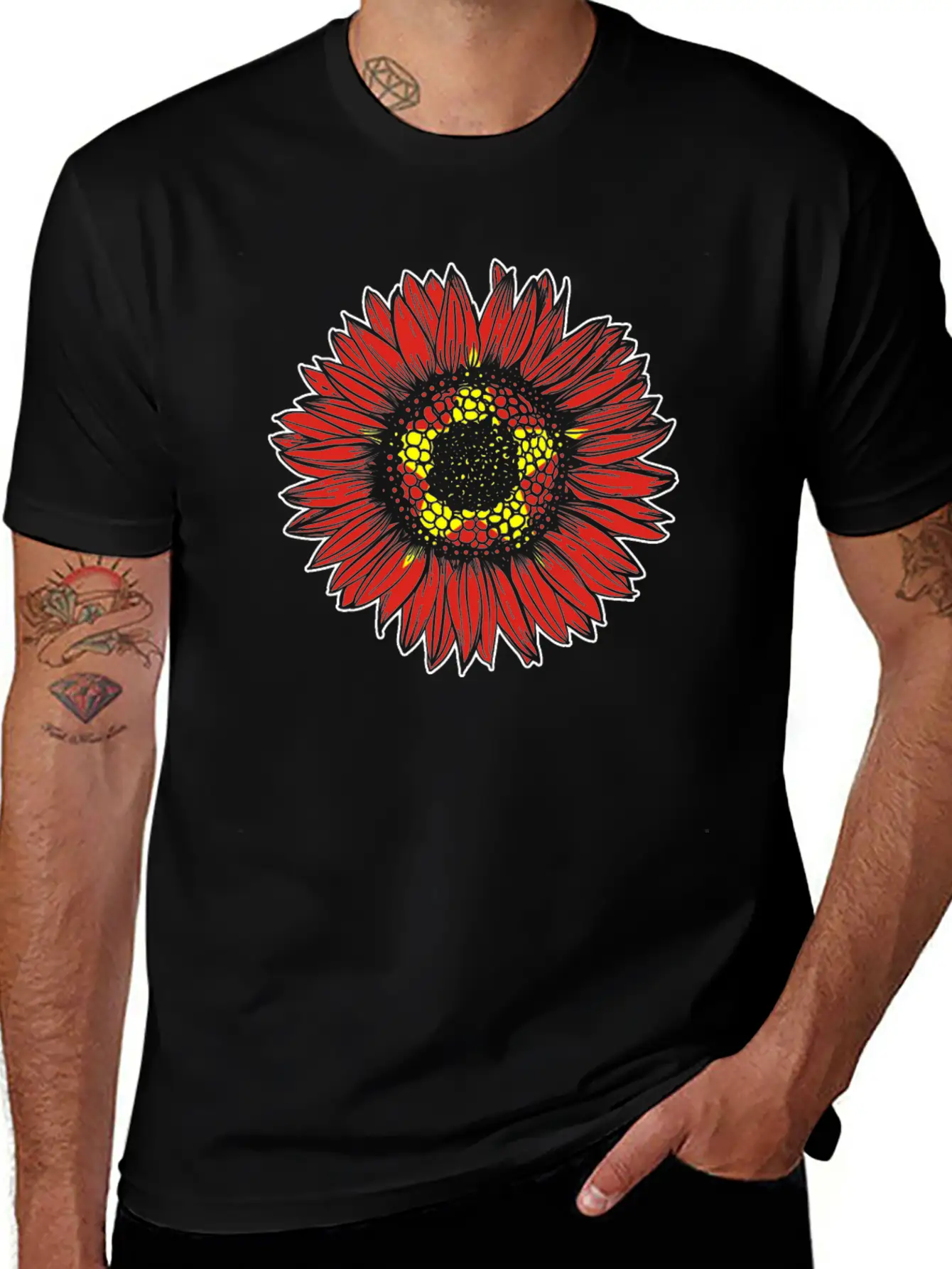 Vietnam Flag Sunflower Casual Graphic T-Shirt – Simple And Comfortable Daily Wear