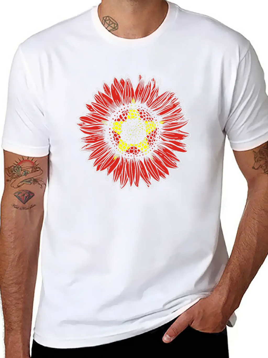 Vietnam Flag Sunflower Casual Graphic T-Shirt – Simple And Comfortable Daily Wear
