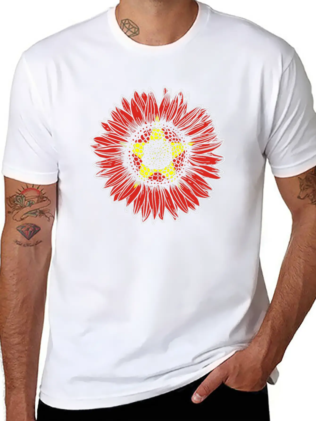 Vietnam Flag Sunflower Casual Graphic T-Shirt – Simple And Comfortable Daily Wear