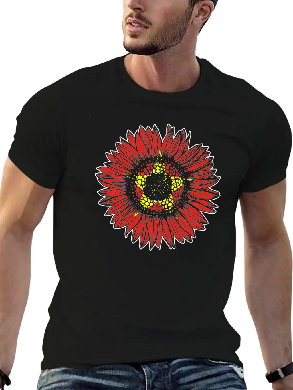 Vietnam Flag Sunflower Casual Graphic T-Shirt – Simple And Comfortable Daily Wear