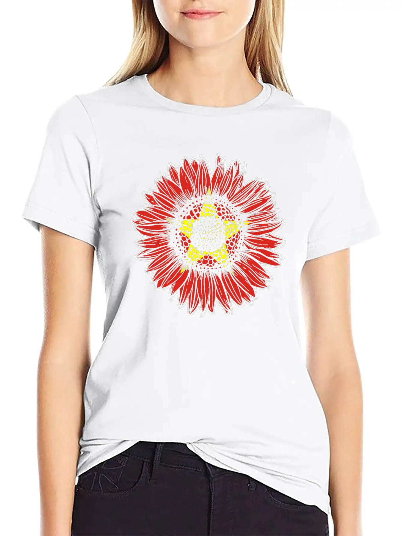 Vietnam Flag Sunflower Casual Graphic T-Shirt – Simple And Comfortable Daily Wear