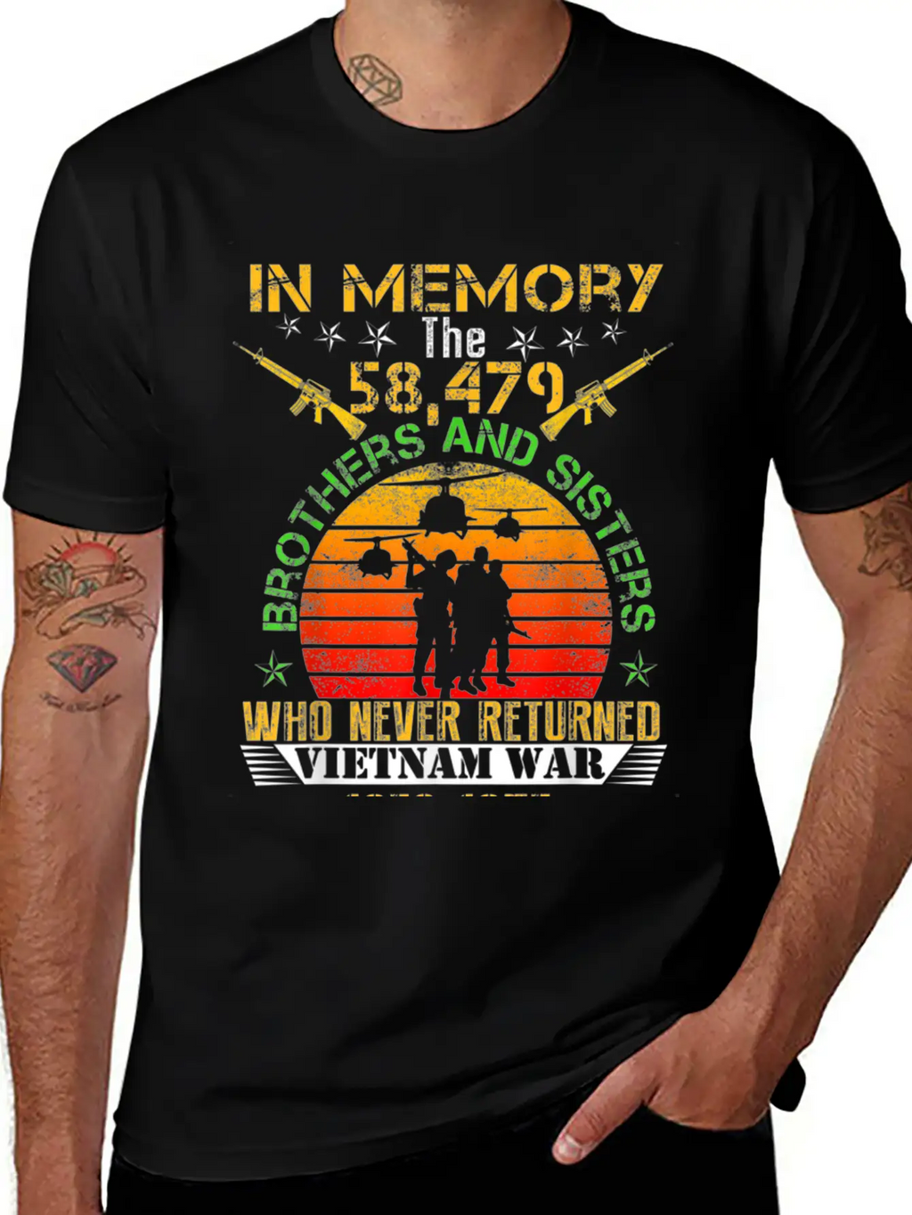 Vietnam Veteran In Memory The War Vietnam Essential Cotton Tee For Daily Outfits – Unisex Style