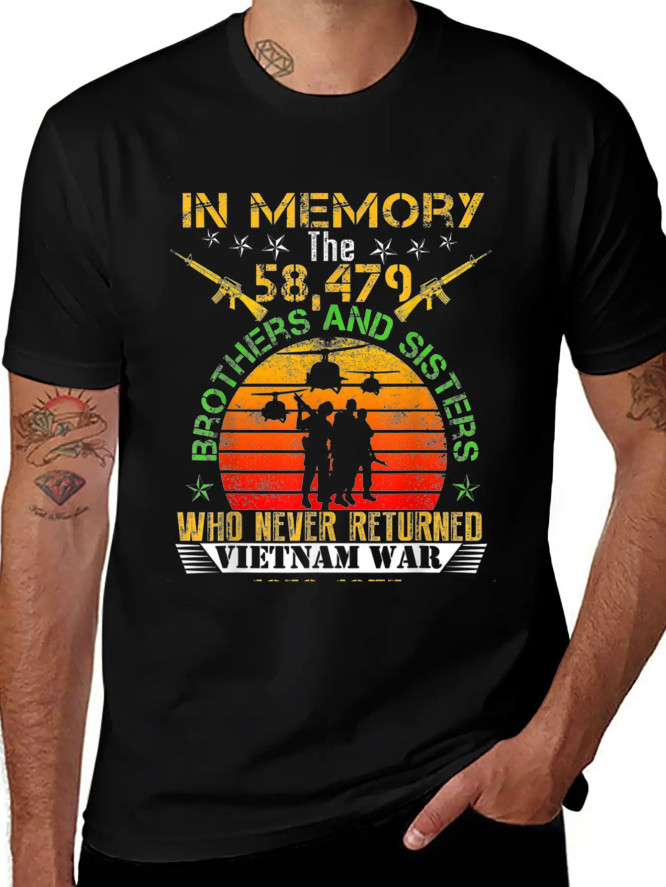 Vietnam Veteran In Memory The War Vietnam Essential Cotton Tee For Daily Outfits – Unisex Style