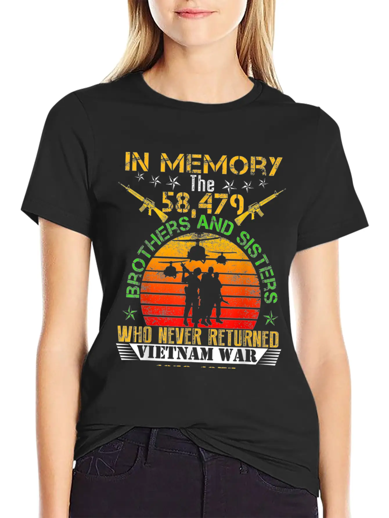 Vietnam Veteran In Memory The War Vietnam Essential Cotton Tee For Daily Outfits – Unisex Style