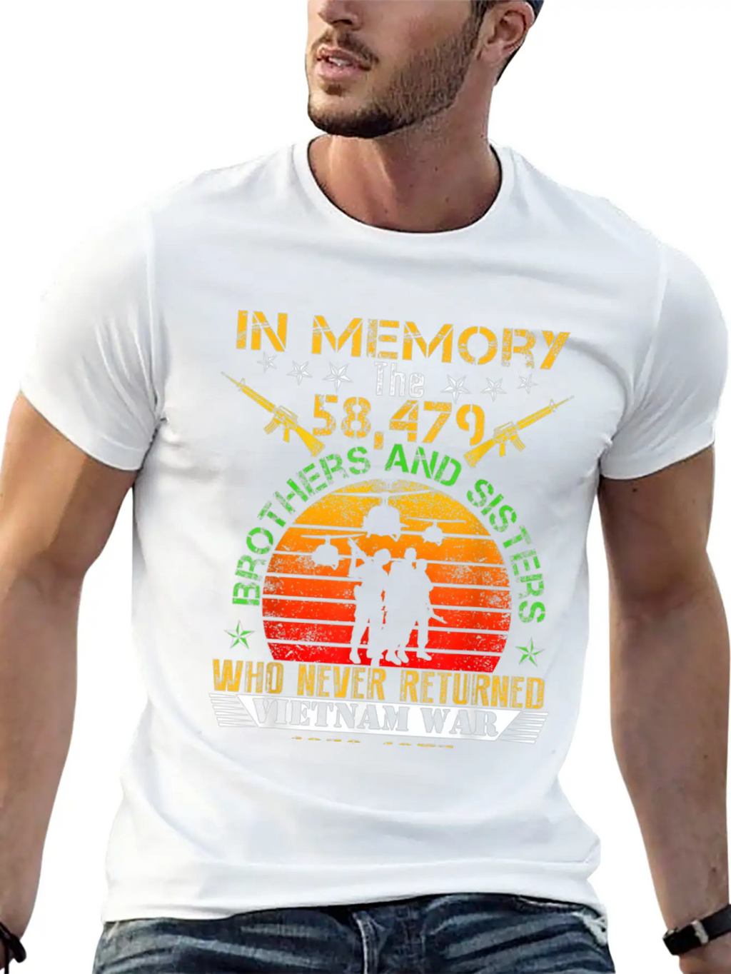 Vietnam Veteran In Memory The War Vietnam Essential Cotton Tee For Daily Outfits – Unisex Style