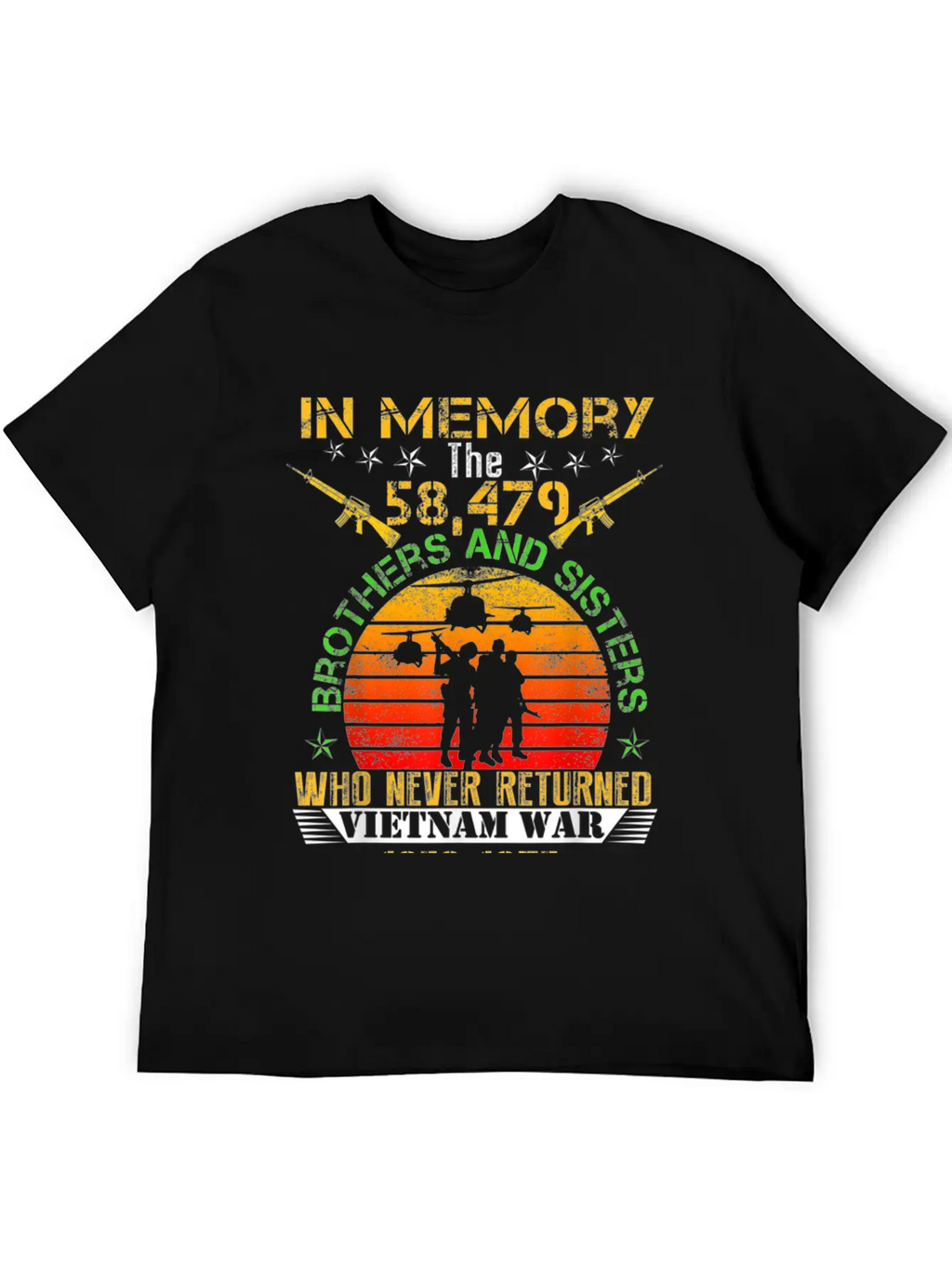 Vietnam Veteran In Memory The War Vietnam Essential Cotton Tee For Daily Outfits – Unisex Style