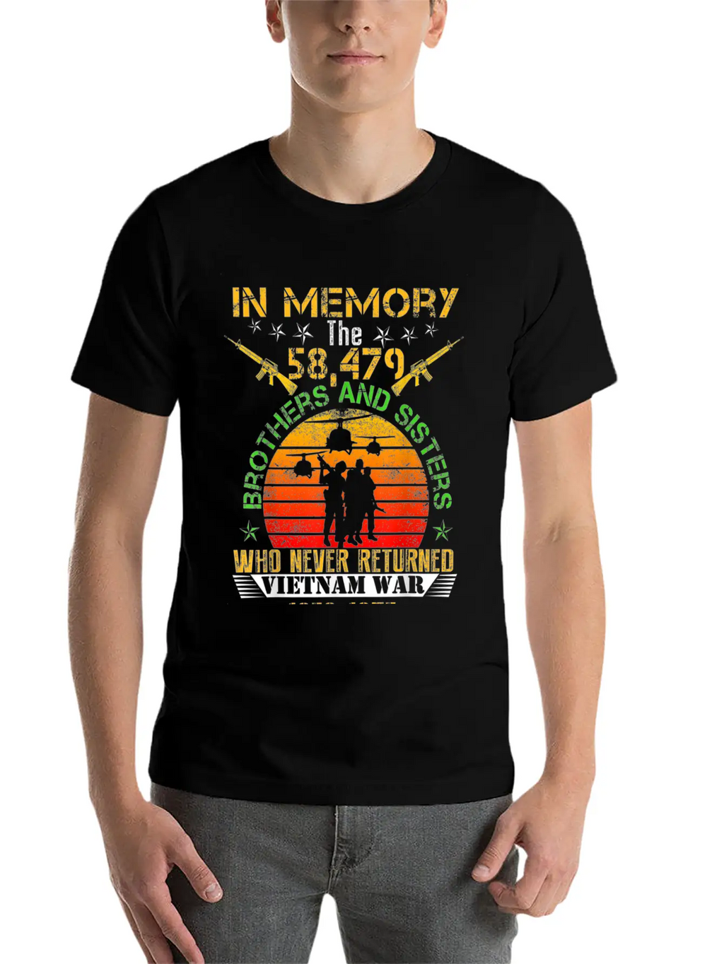 Vietnam Veteran In Memory The War Vietnam Essential Cotton Tee For Daily Outfits – Unisex Style