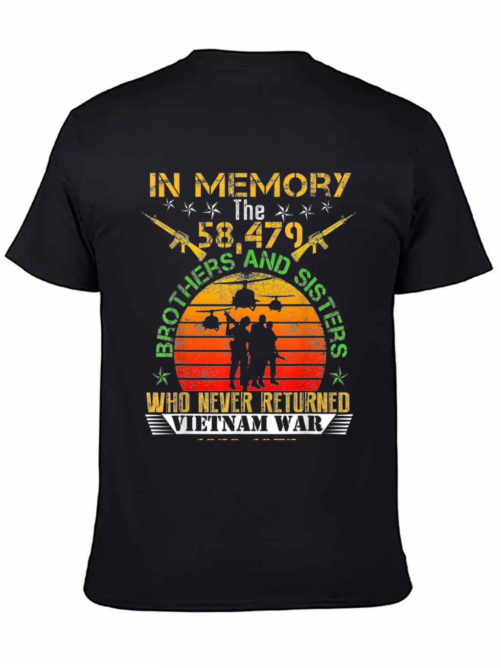 Vietnam Veteran In Memory The War Vietnam Essential Cotton Tee For Daily Outfits – Unisex Style