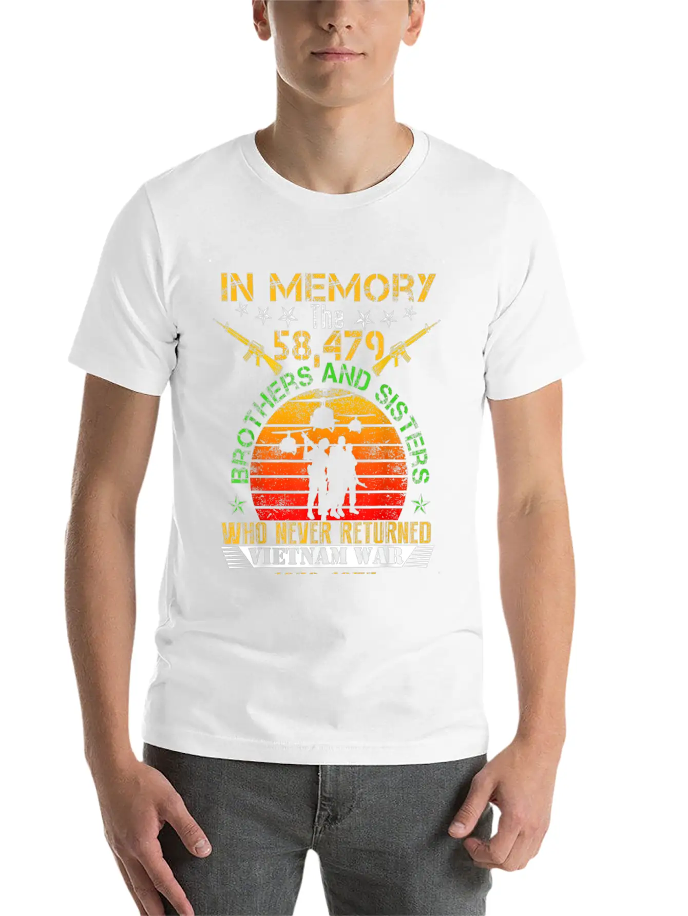 Vietnam Veteran In Memory The War Vietnam Essential Cotton Tee For Daily Outfits – Unisex Style