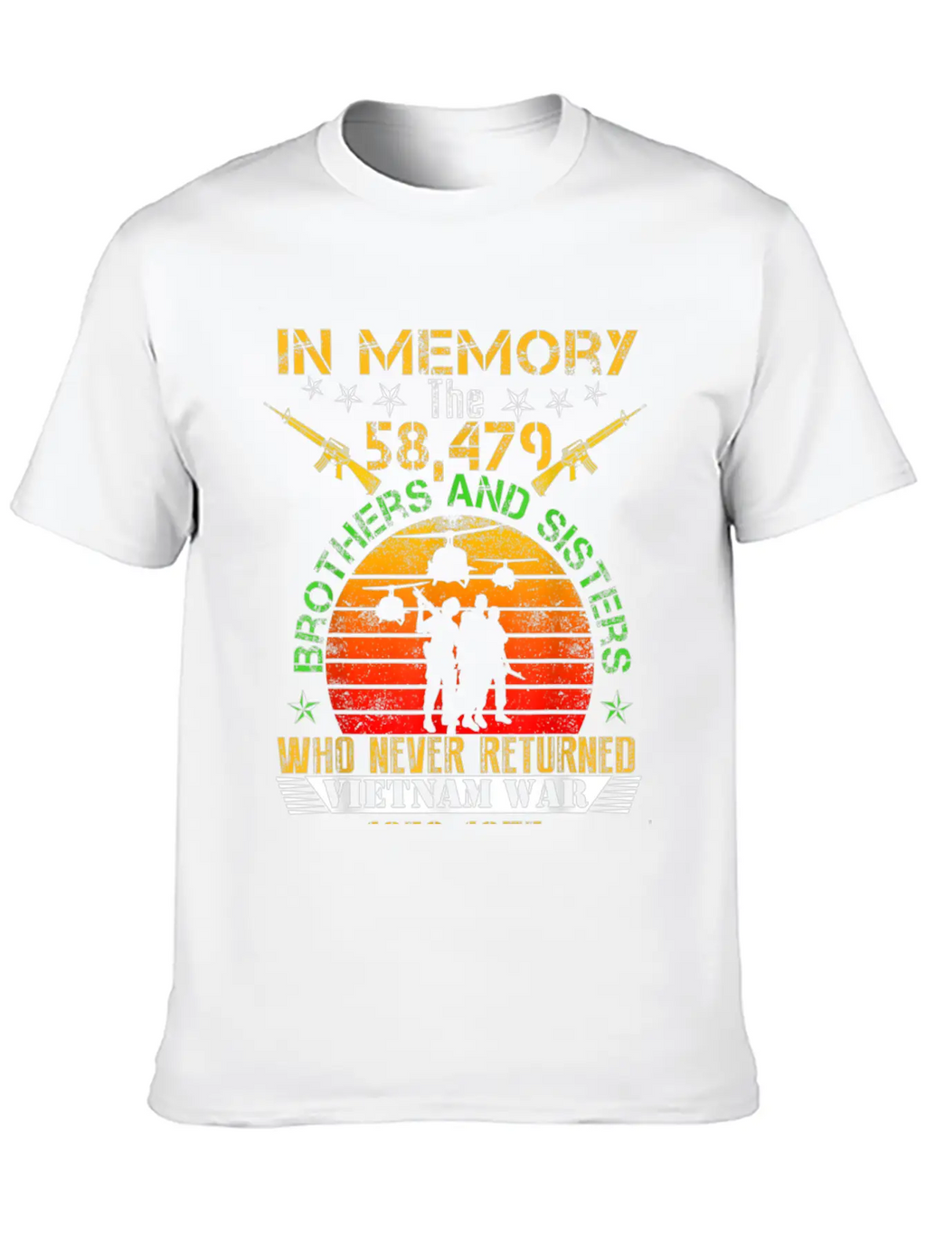 Vietnam Veteran In Memory The War Vietnam Essential Cotton Tee For Daily Outfits – Unisex Style