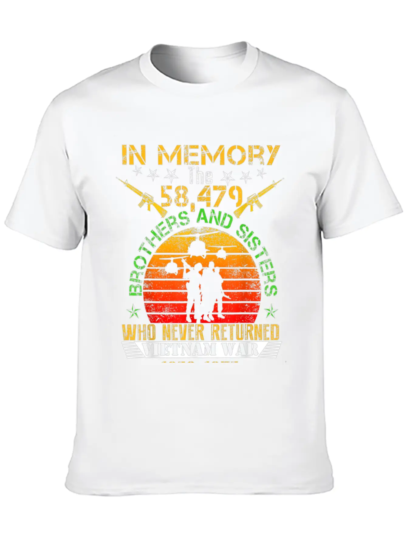 Vietnam Veteran In Memory The War Vietnam Essential Cotton Tee For Daily Outfits – Unisex Style