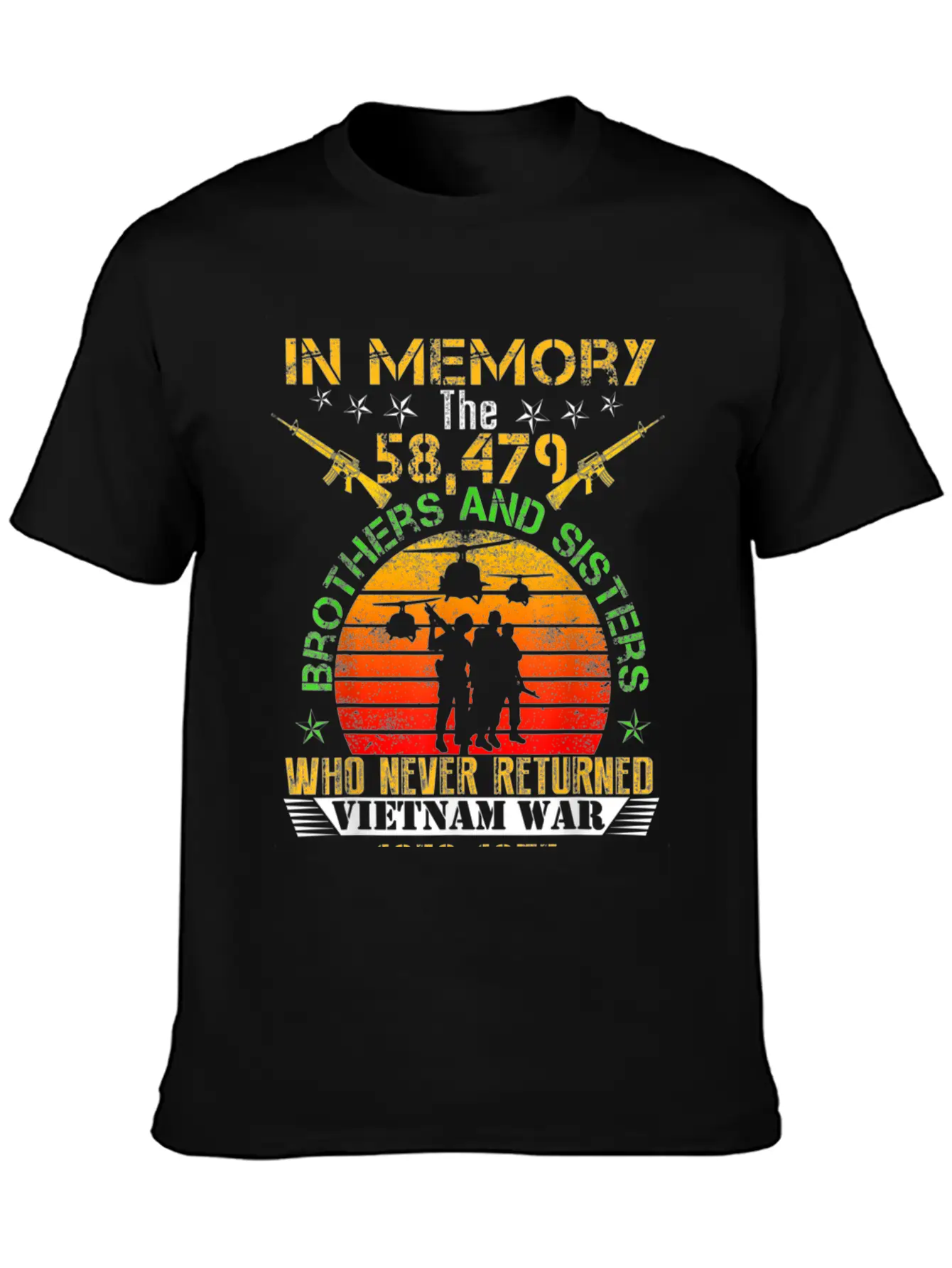 Vietnam Veteran In Memory The War Vietnam Essential Cotton Tee For Daily Outfits – Unisex Style