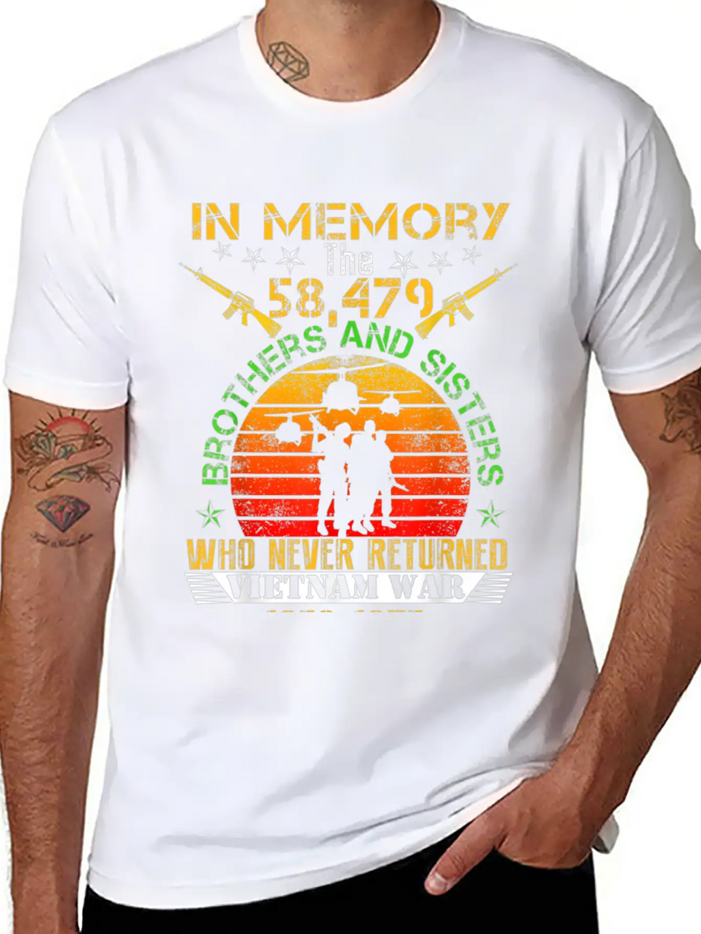 Vietnam Veteran In Memory The War Vietnam Essential Cotton Tee For Daily Outfits – Unisex Style