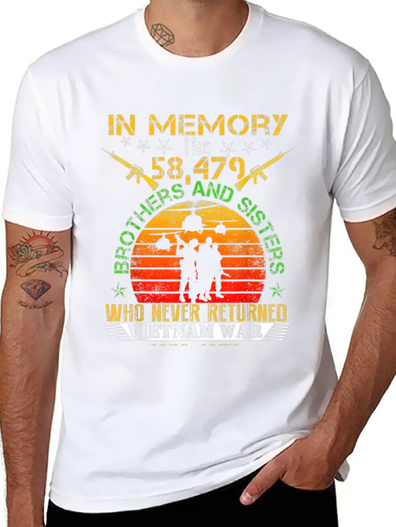 Vietnam Veteran In Memory The War Vietnam Essential Cotton Tee For Daily Outfits – Unisex Style