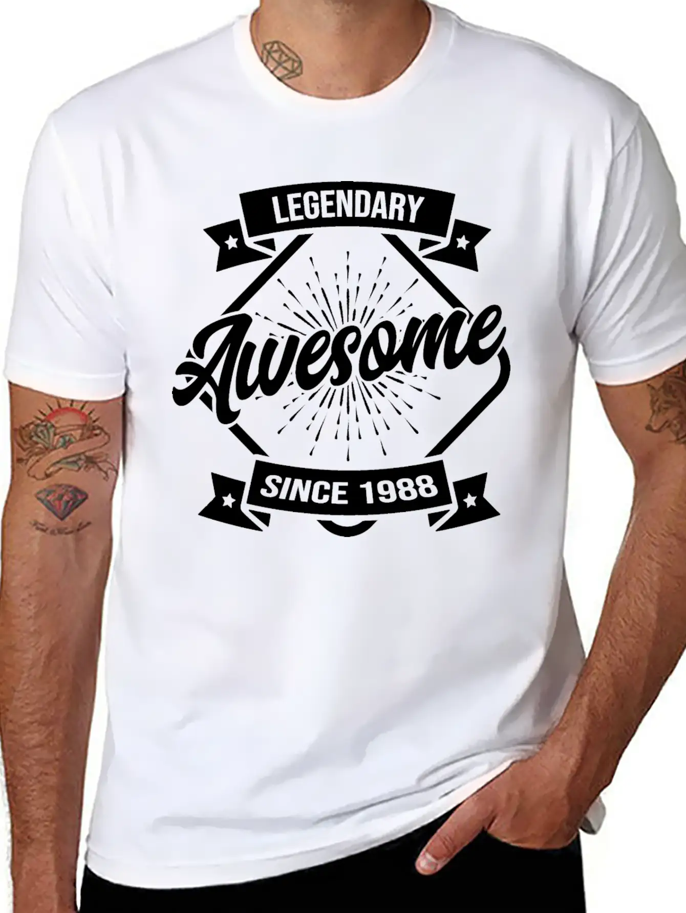 Vintage 1988 Birthday Awesome Retro Vintage Casual Graphic T-Shirt – Simple And Comfortable Daily Wear