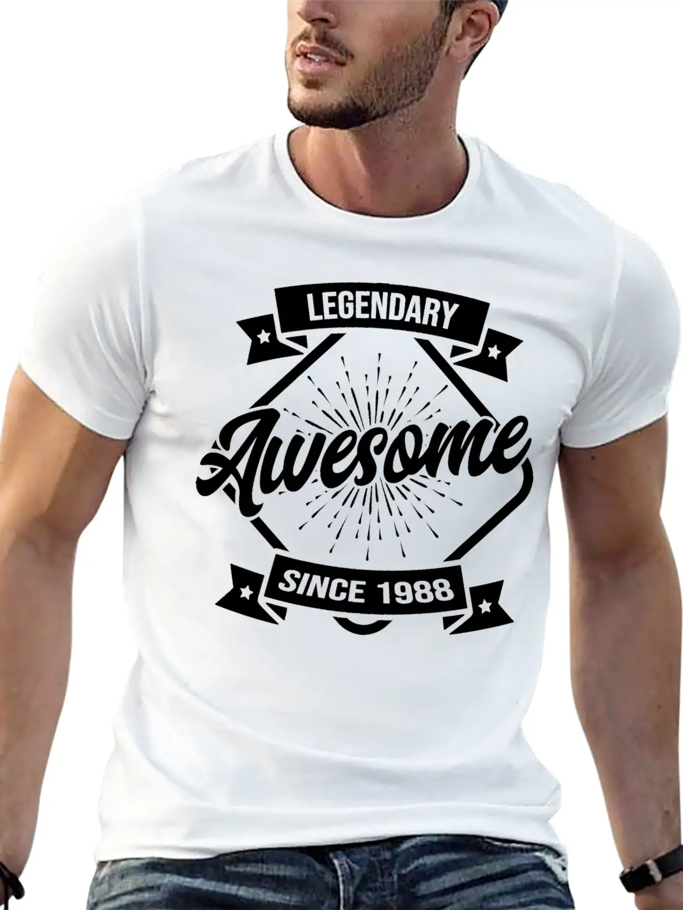 Vintage 1988 Birthday Awesome Retro Vintage Casual Graphic T-Shirt – Simple And Comfortable Daily Wear