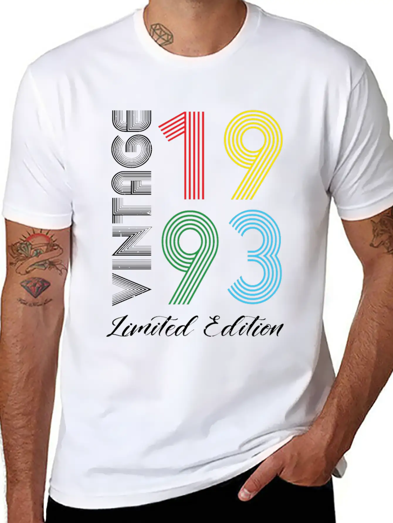 Vintage 1993 Vintage Birthday Retro Vintage Stylish Everyday T-Shirt – Unisex Basic Cotton Tee