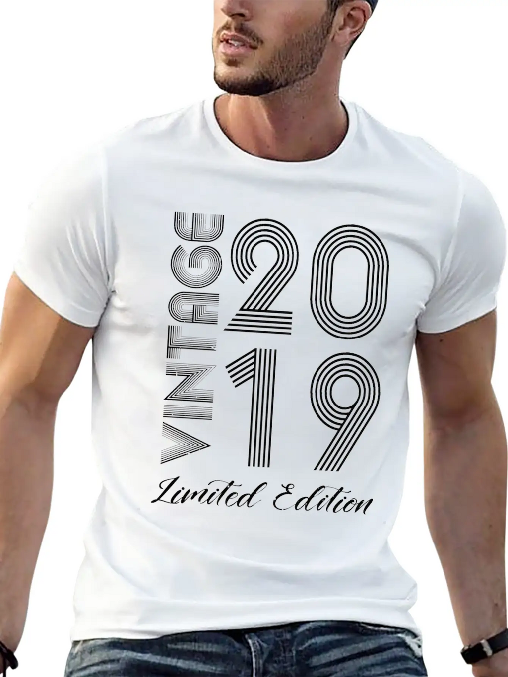 Vintage 2019 Vintage Birthday Retro Vintage Unisex Short Sleeve Soft Cotton T-Shirt – Casual Everyday Wear