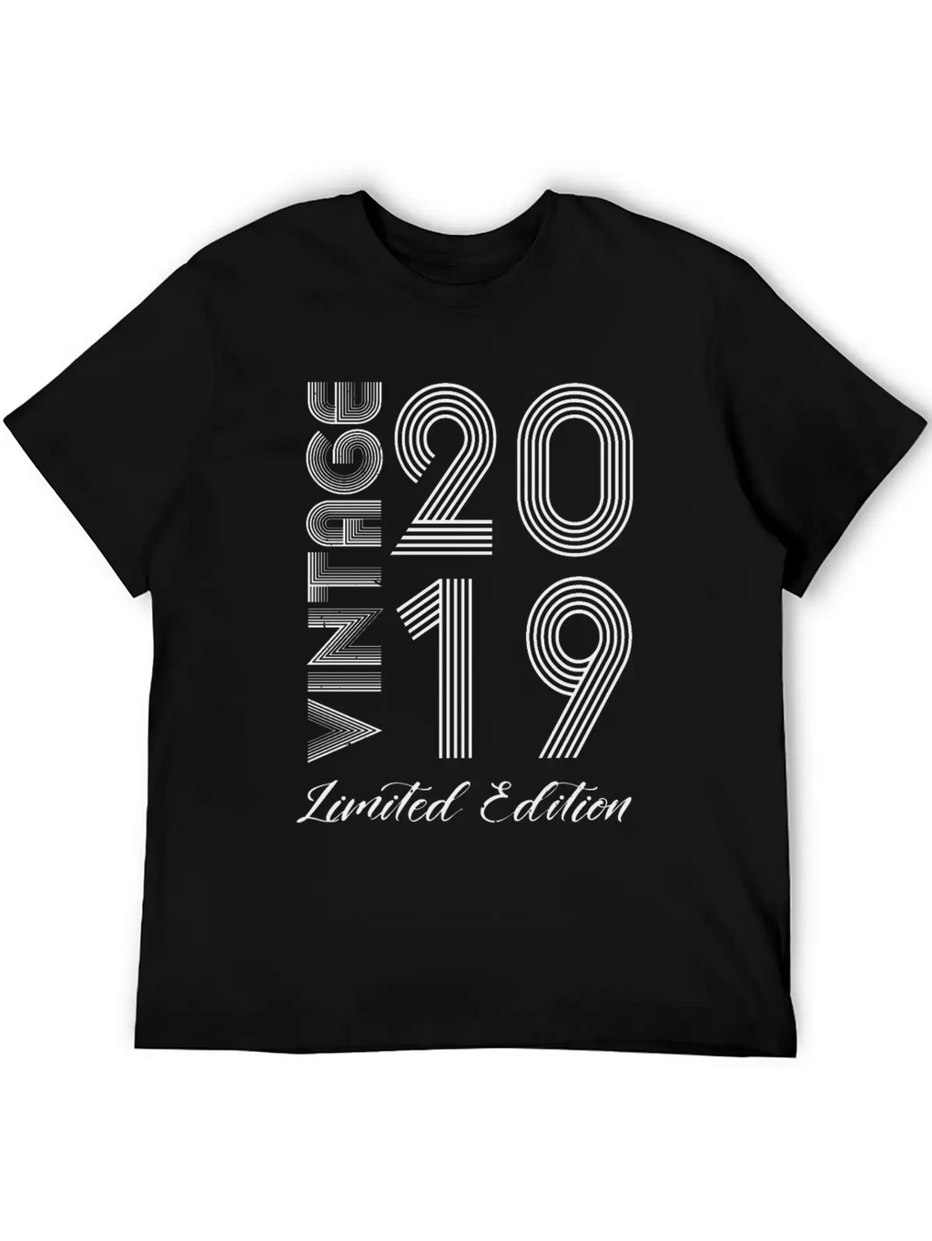 Vintage 2019 Vintage Birthday Retro Vintage Unisex Short Sleeve Soft Cotton T-Shirt – Casual Everyday Wear