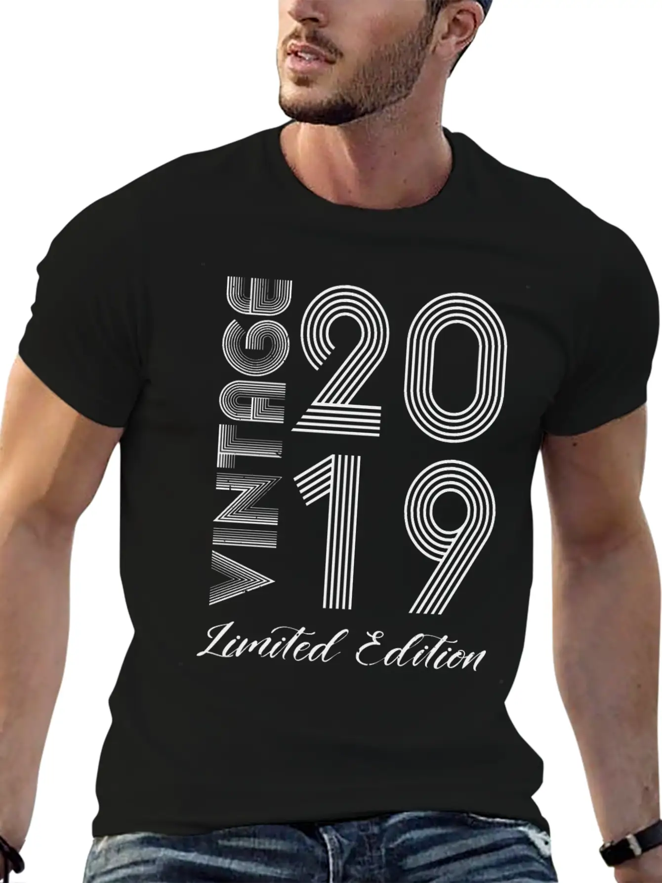 Vintage 2019 Vintage Birthday Retro Vintage Unisex Short Sleeve Soft Cotton T-Shirt – Casual Everyday Wear