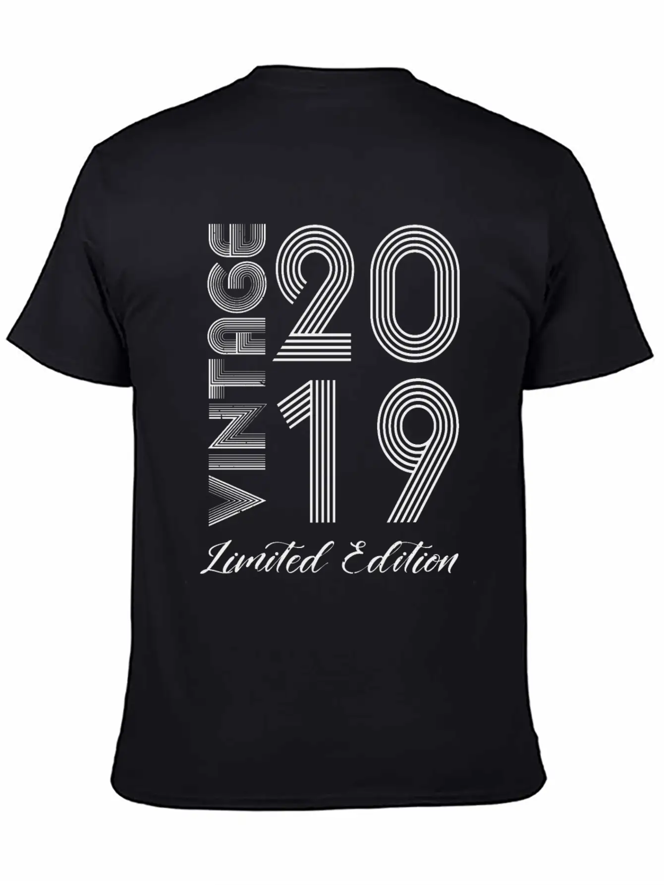 Vintage 2019 Vintage Birthday Retro Vintage Unisex Short Sleeve Soft Cotton T-Shirt – Casual Everyday Wear