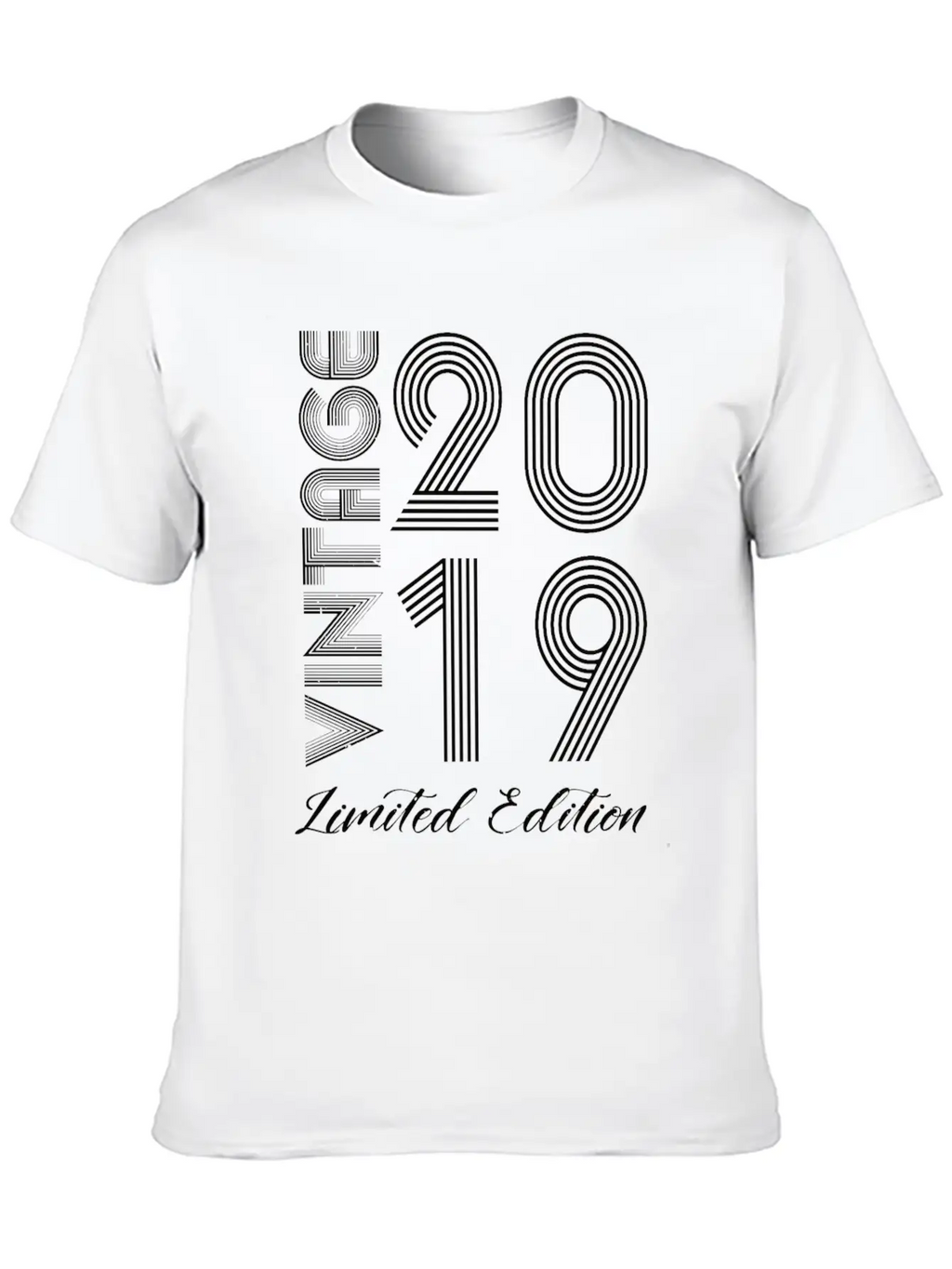 Vintage 2019 Vintage Birthday Retro Vintage Unisex Short Sleeve Soft Cotton T-Shirt – Casual Everyday Wear